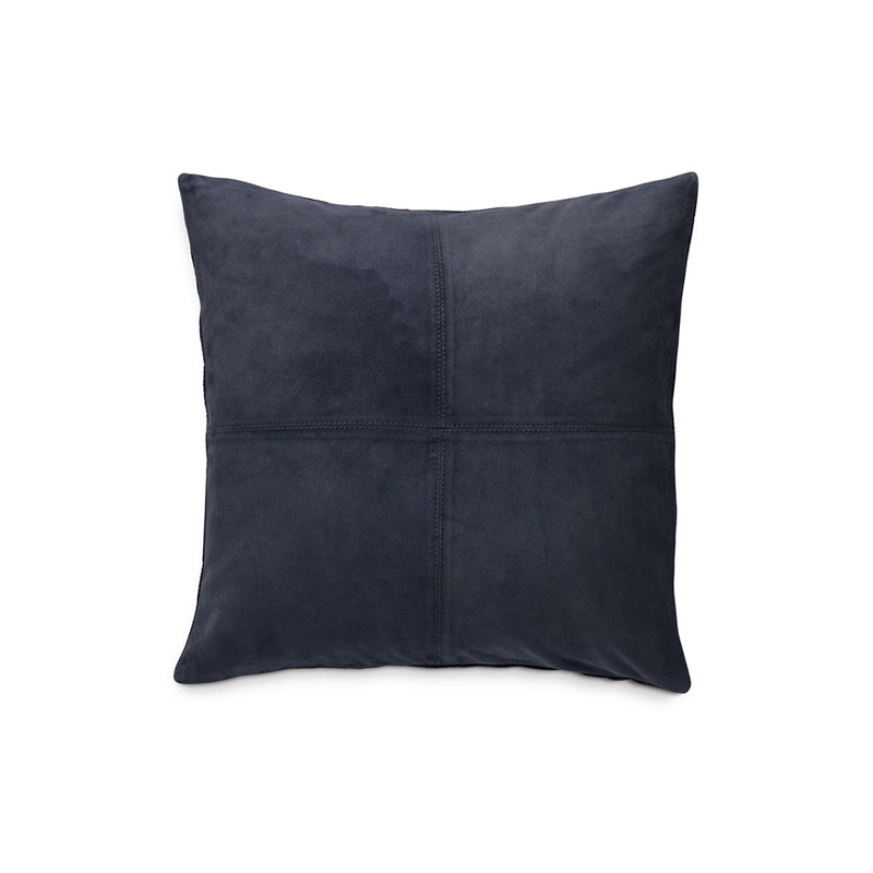 LUIZ Lederkissen Suede in Dunkelblau.