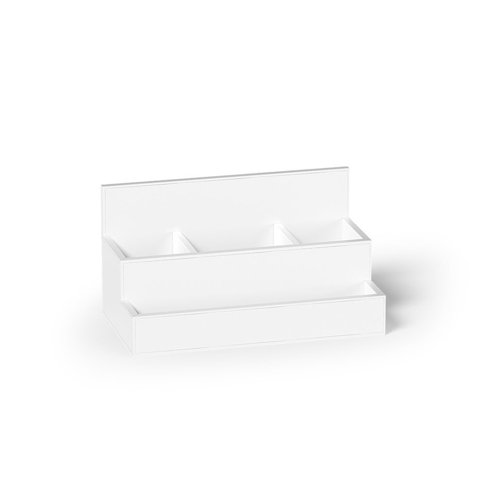 Decor Walther BROWNIE STORAGE Aufbewahrungsbehälter aus Lederimitat in Weiss