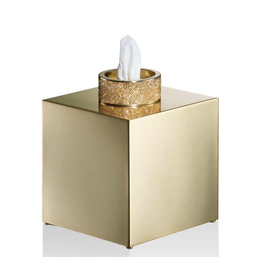 Decor Walther Papiertuchbox mit Swarovski Kristallen in Gold