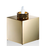 Decor Walther Papiertuchbox in Gold mit Swarovski Kristallen 