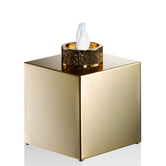 Decor Walther Papiertuchbox in Gold mit Swarovski Kristallen 