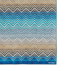 Missoni Badetuch in Blau mit Chevron-Muster